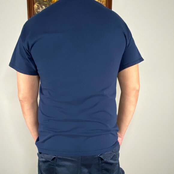 Houston Astros World Series Champions T-Shirt Top Men's Medium Blue Logo 2017 - Picture 3 of 8